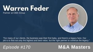 banner poster of warren feder partner at CMA Group with his Image